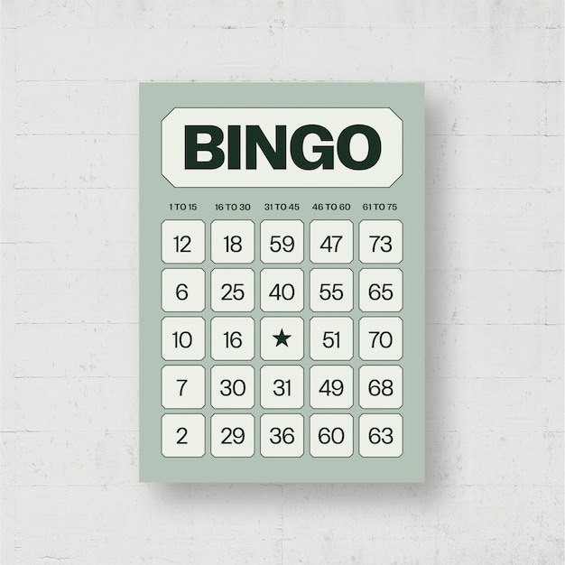 Bingo kaart sjabloon v3 in photoshop psd