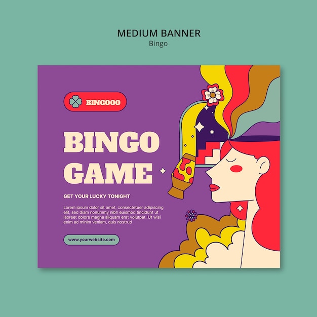 PSD bingo template design