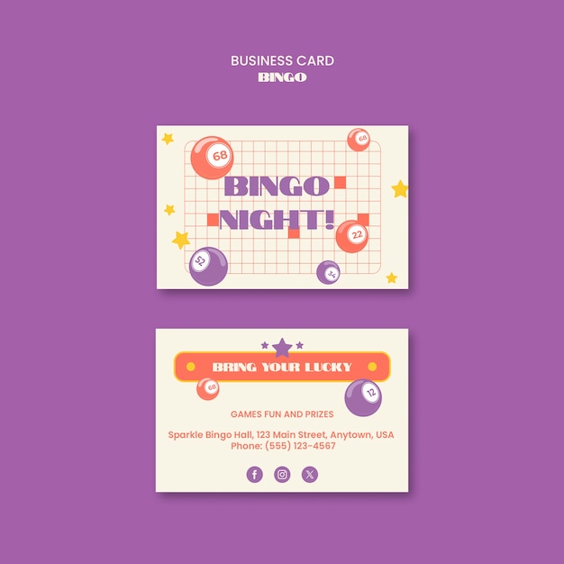 PSD bingo template design