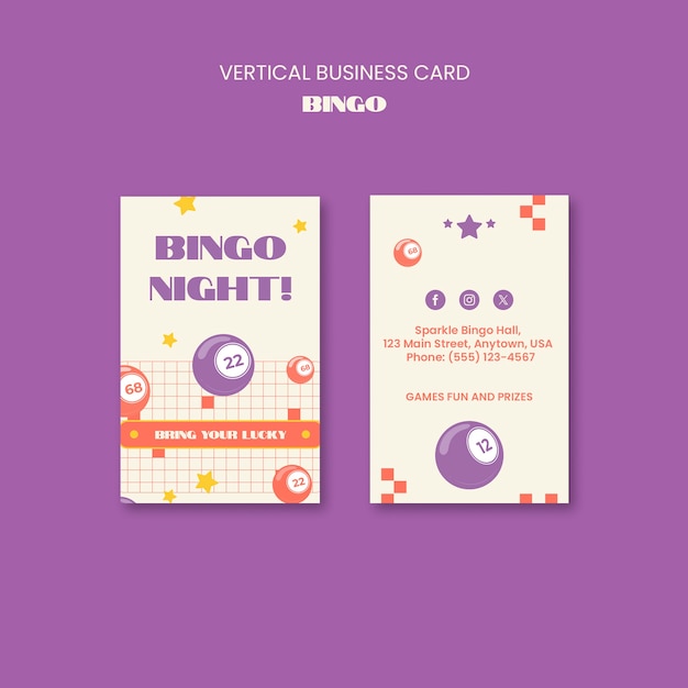Bingo template design