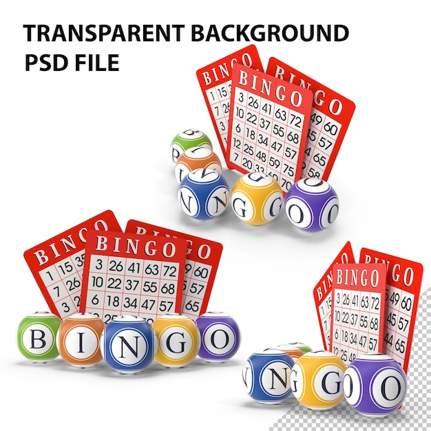 PSD bingoballen en kaarten png