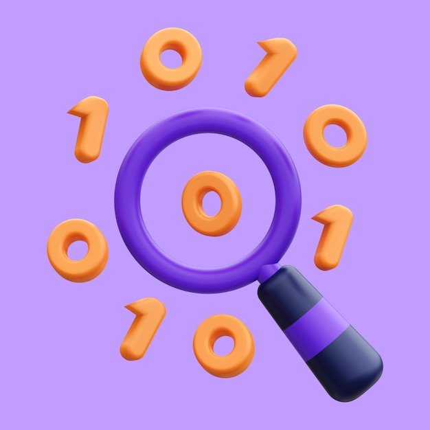 Binner search 3d icon