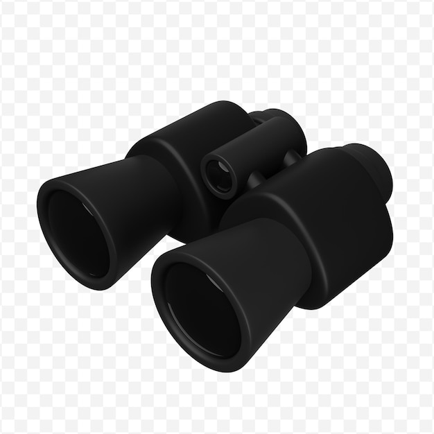 PSD binocular 3d illustration