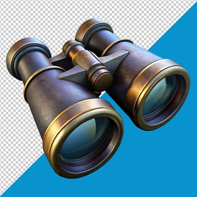 PSD binocular on transparent background