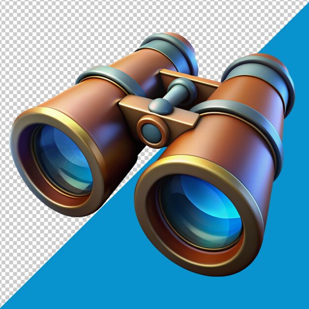 PSD binocular on transparent background