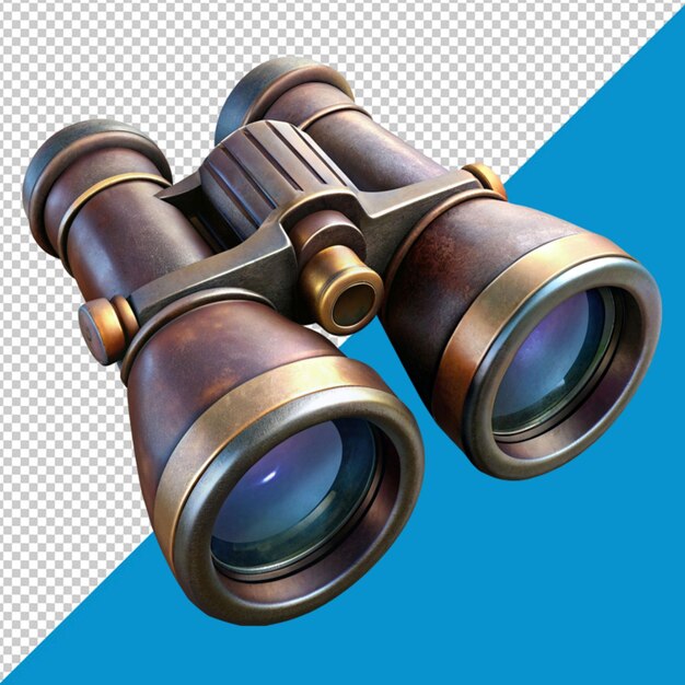 Binocular on transparent background