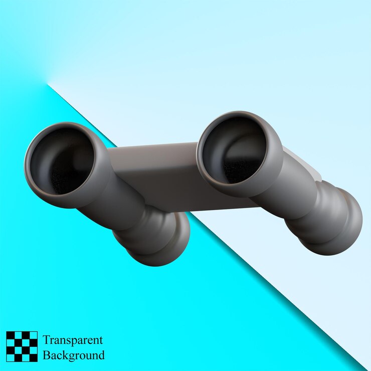 PSD 雙眼鏡 3d 插圖