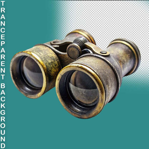 PSD binoculars on transparent background