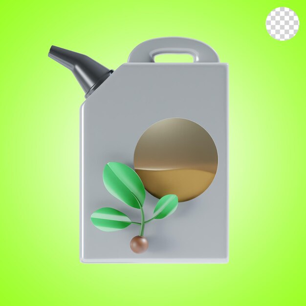 PSD bio fuel 3d icon illustration