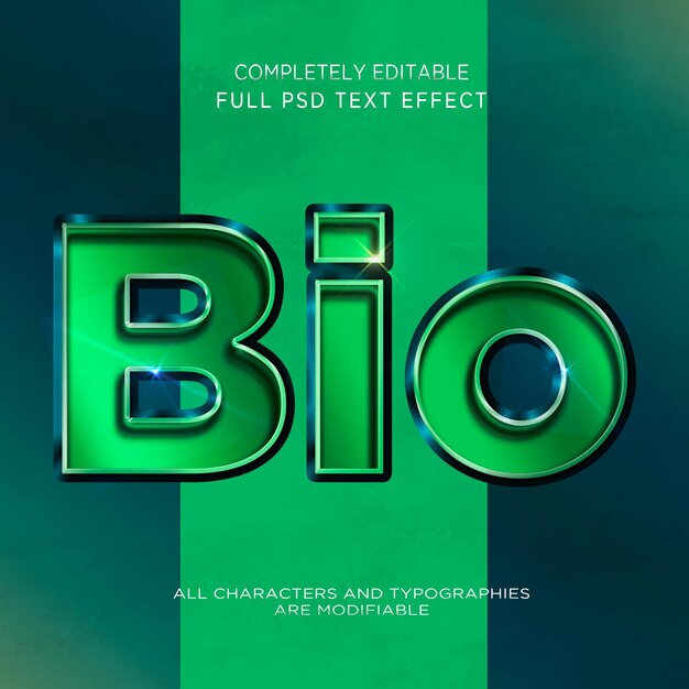 PSD bio text-effect