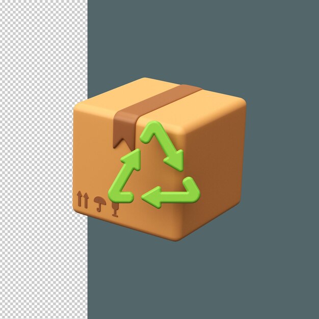 PSD biodegradable box 3d environment protection