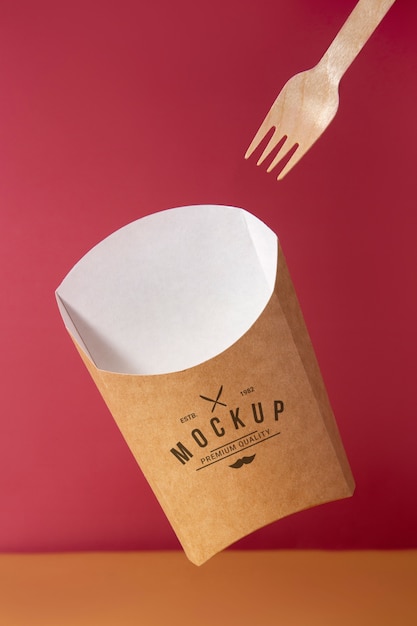 PSD biodegradable and eco-friendly dinnerware mock-up