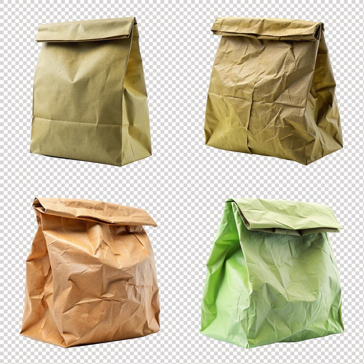 PSD 生物分解性 kraft 紙袋 png 完美的環保包裝設計