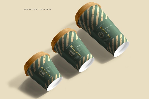 Biodegradable paper cup mockup