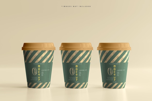 Biodegradable paper cup mockup