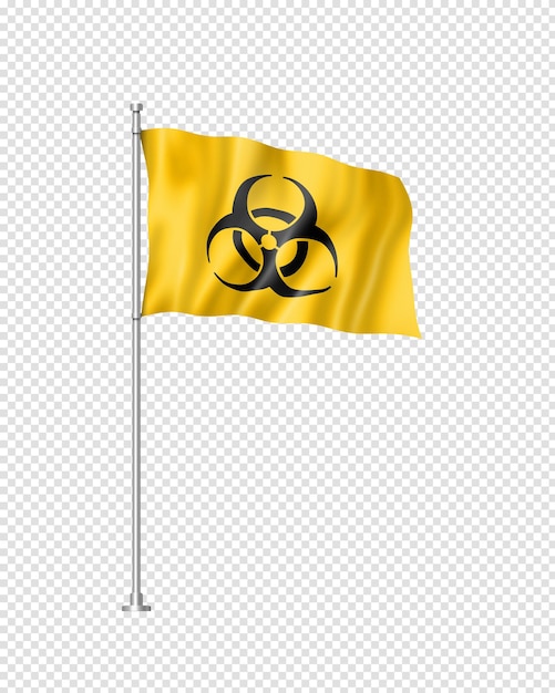 Biohazard vlag geïsoleerd op wit