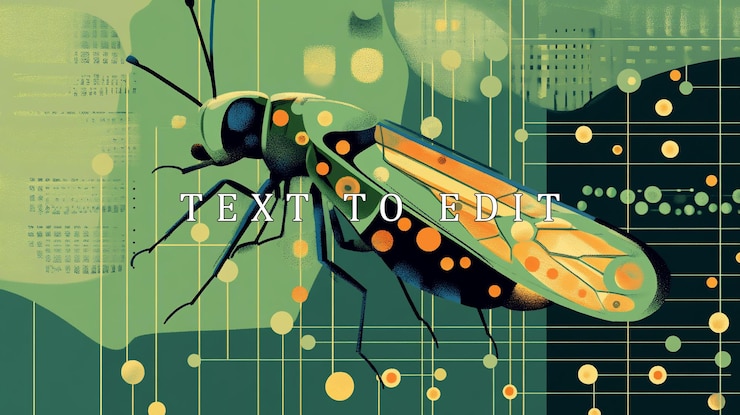 PSD bioinspired robotic insect with circuit board background