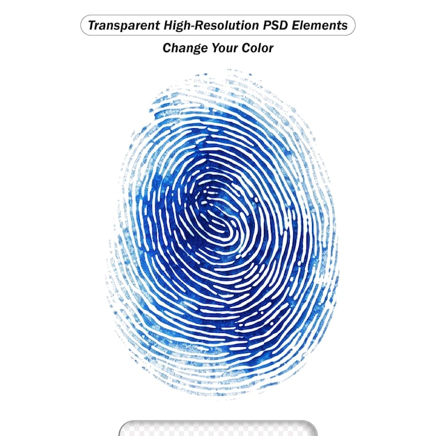 PSD disegno biometrico delle impronte digitali trasparente