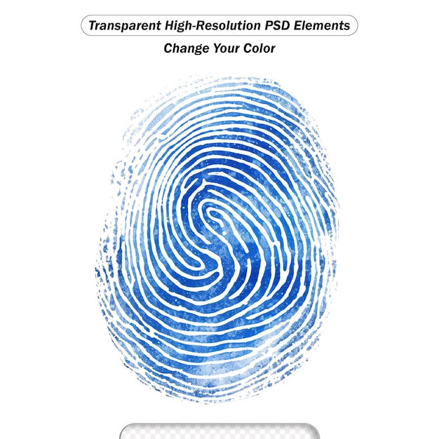 PSD disegno biometrico delle impronte digitali trasparente