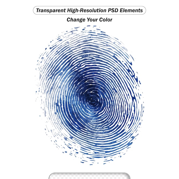 PSD modello di impronta digitale biometrica trasparente