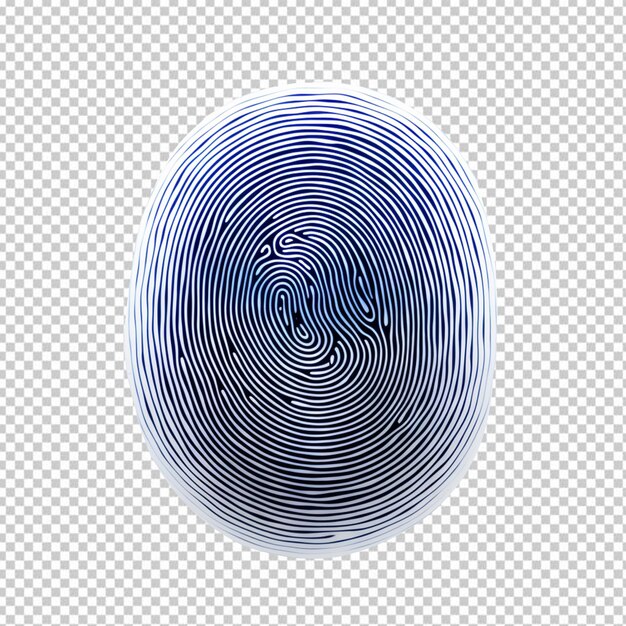 Biometric security isolated on transparent background