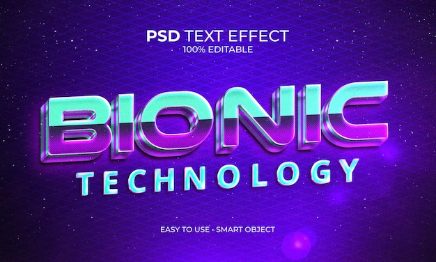 Tecnologia bionic effetto testo