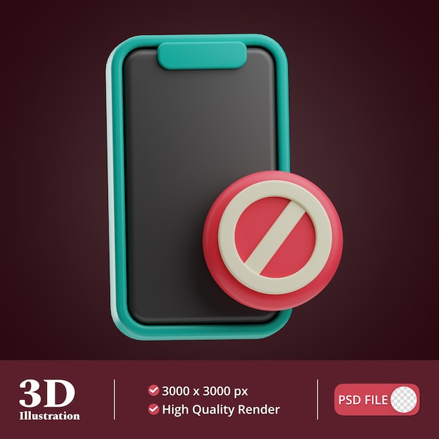 PSD bioskoop geen 3d telefoonillustratie