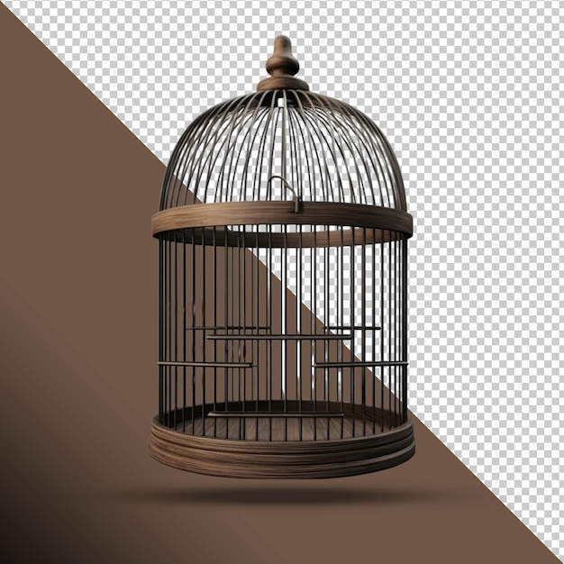 PSD bird cage on transparent background png image