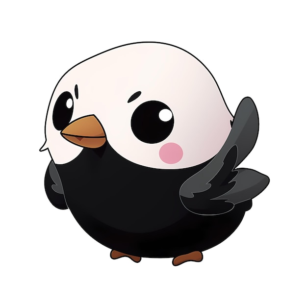 PSD bird kawaii sticker png transparent file