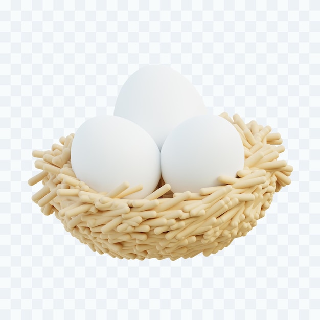 Bird Nest 3d illustration