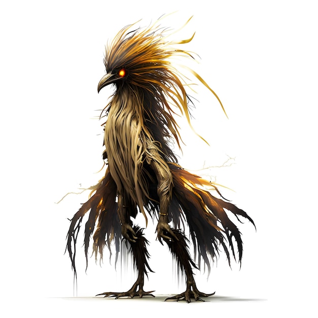 Bird swamp creature 4096px png transparant 300dpi voor tshirt clipart boek frame kunst aan de muur