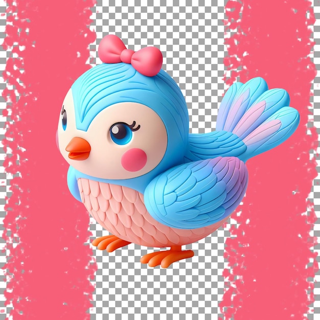 PSD bird toy isolated on transparent background