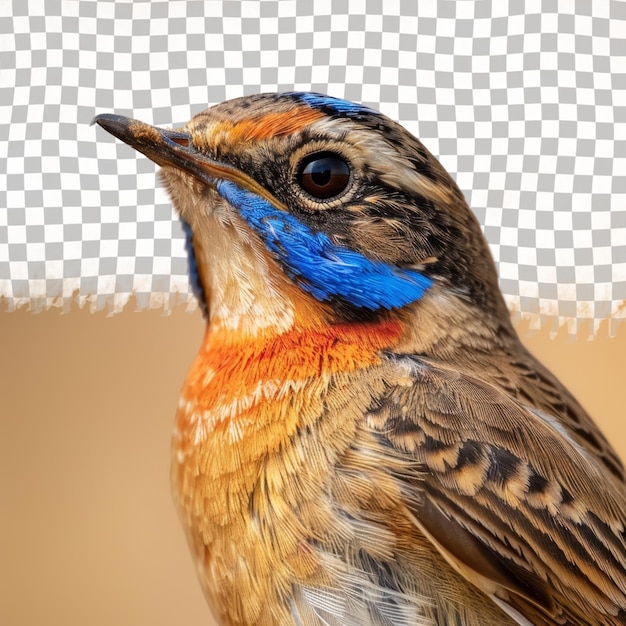 PSD a bird with a blue spot on its head and a blue spot on its head