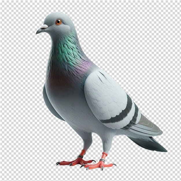 PSD a bird with a purple and green face and a purple and green head