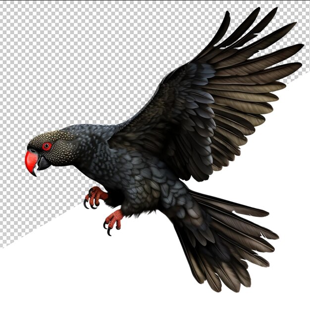 PSD a bird with a red beak is shown with a red beak