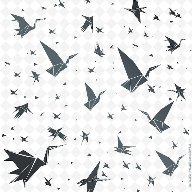 PSD birds flying in the sky with a pattern of birds