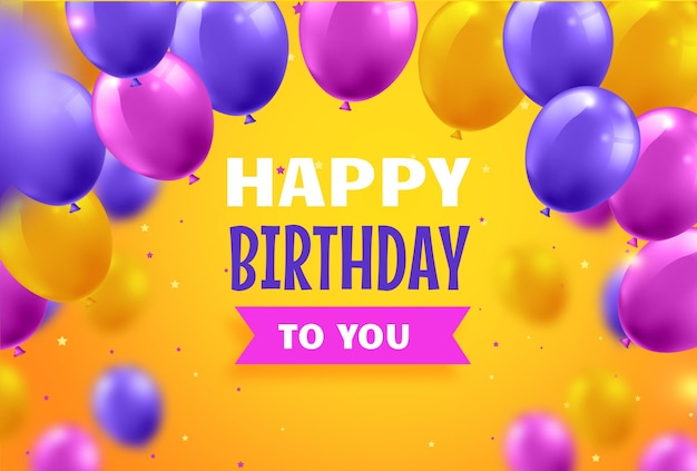 PSD birthday 3d background happy birthday background