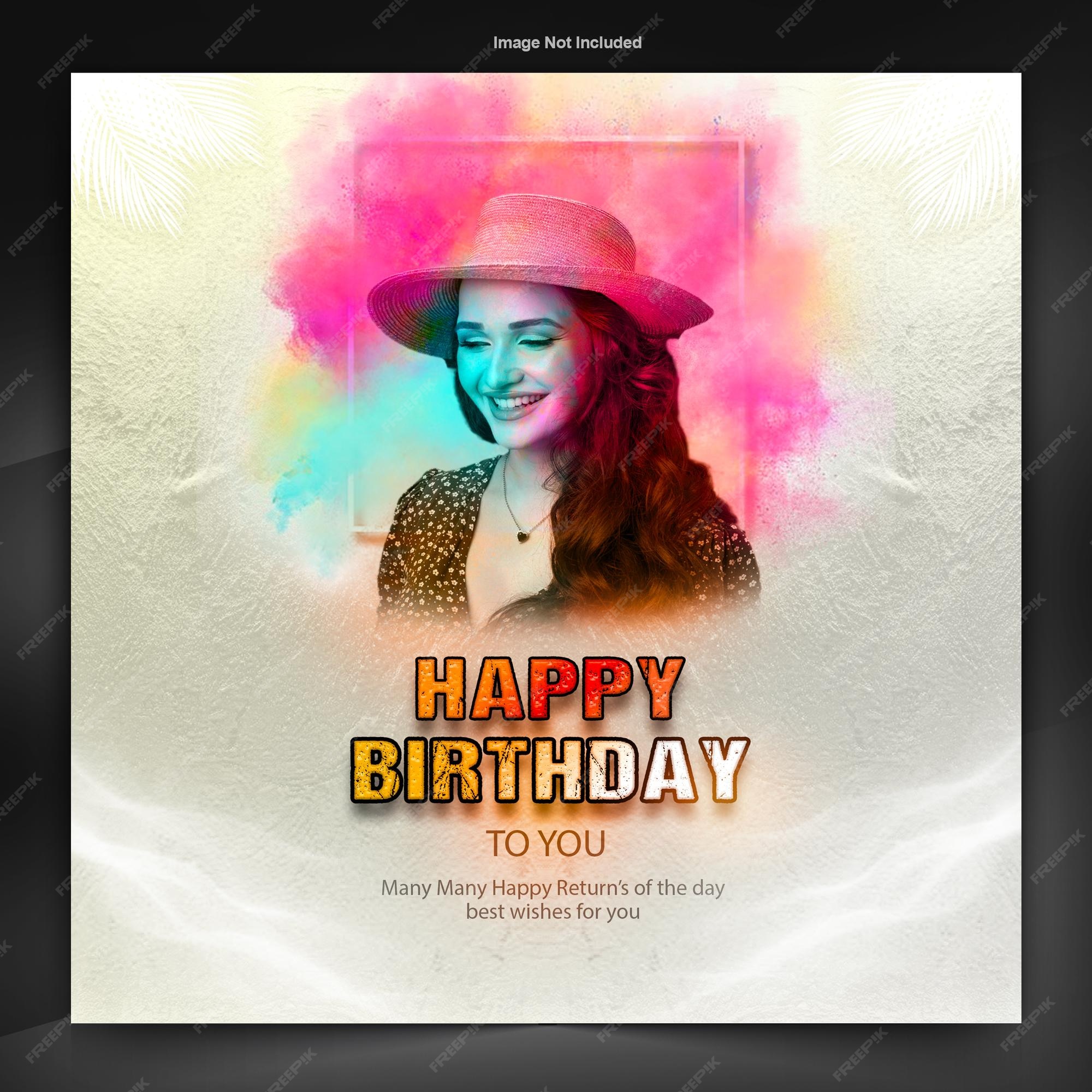 Premium PSD Birthday banner design template