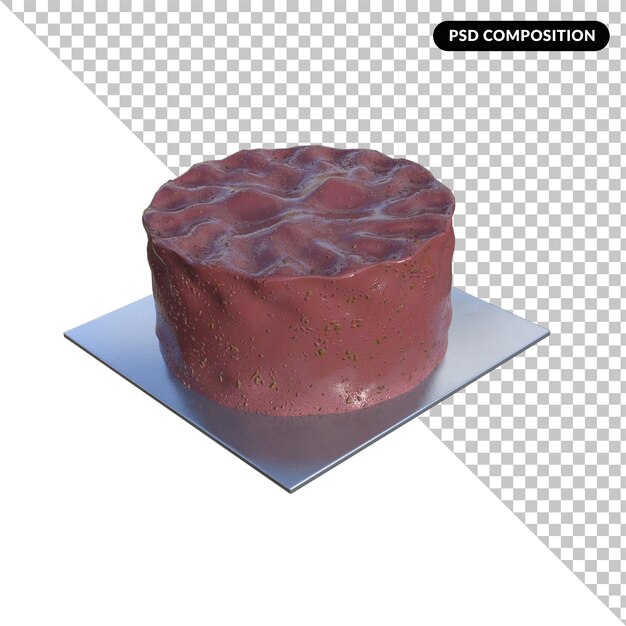 Birthday cake isolated 3d