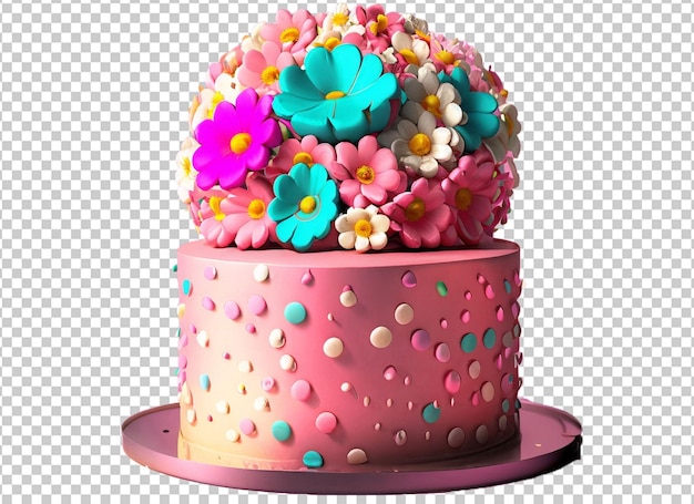 Birthday cake in pink color