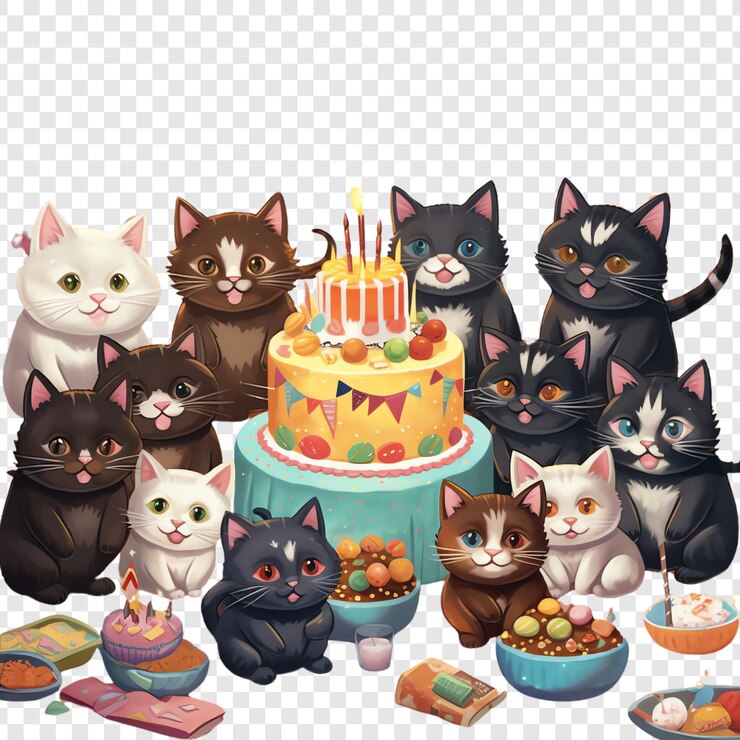 PSD a birthday cake with a birthday cake and a birthday cake with a birthday cake in the middle