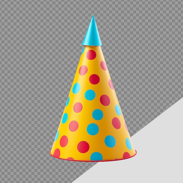 PSD birthday cap png isolated on transparent background