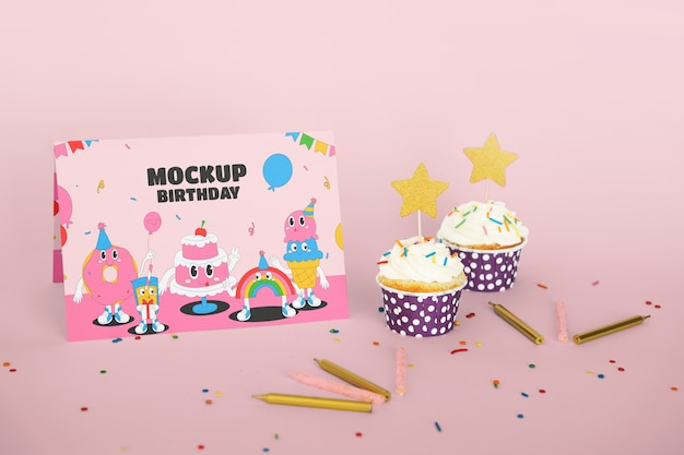 birthday card mockup design