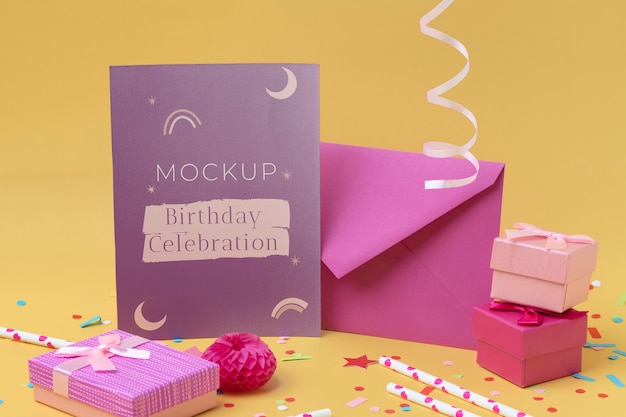birthday card with decoration