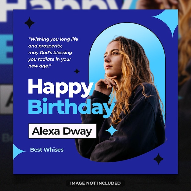 PSD birthday celebration instagram post design