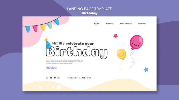 Birthday celebration  landing page