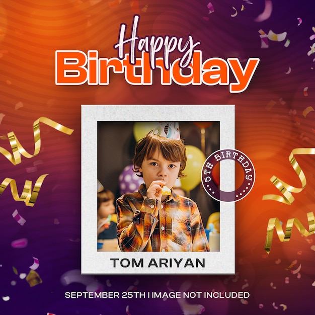 birthday celebration social media post template