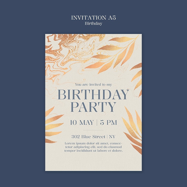 PSD birthday celebration  template