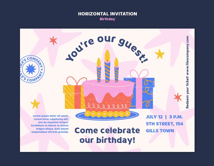 PSD 생일 축하 템플릿