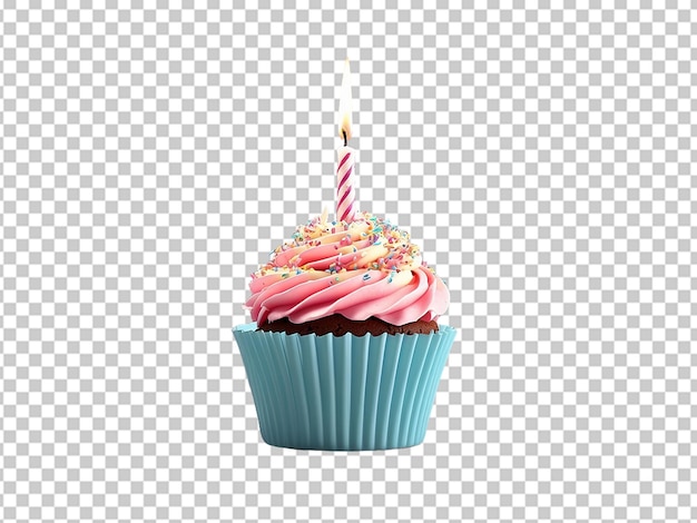 PSD cupcake di compleanno con candela